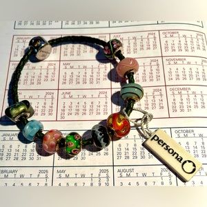 Persona Leather Bracelet w/Beads